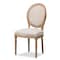 Baxton Studio Adelia Oak Finish Wood and Beige Upholstered Dining Side Chair 133-7335 - alternate 1